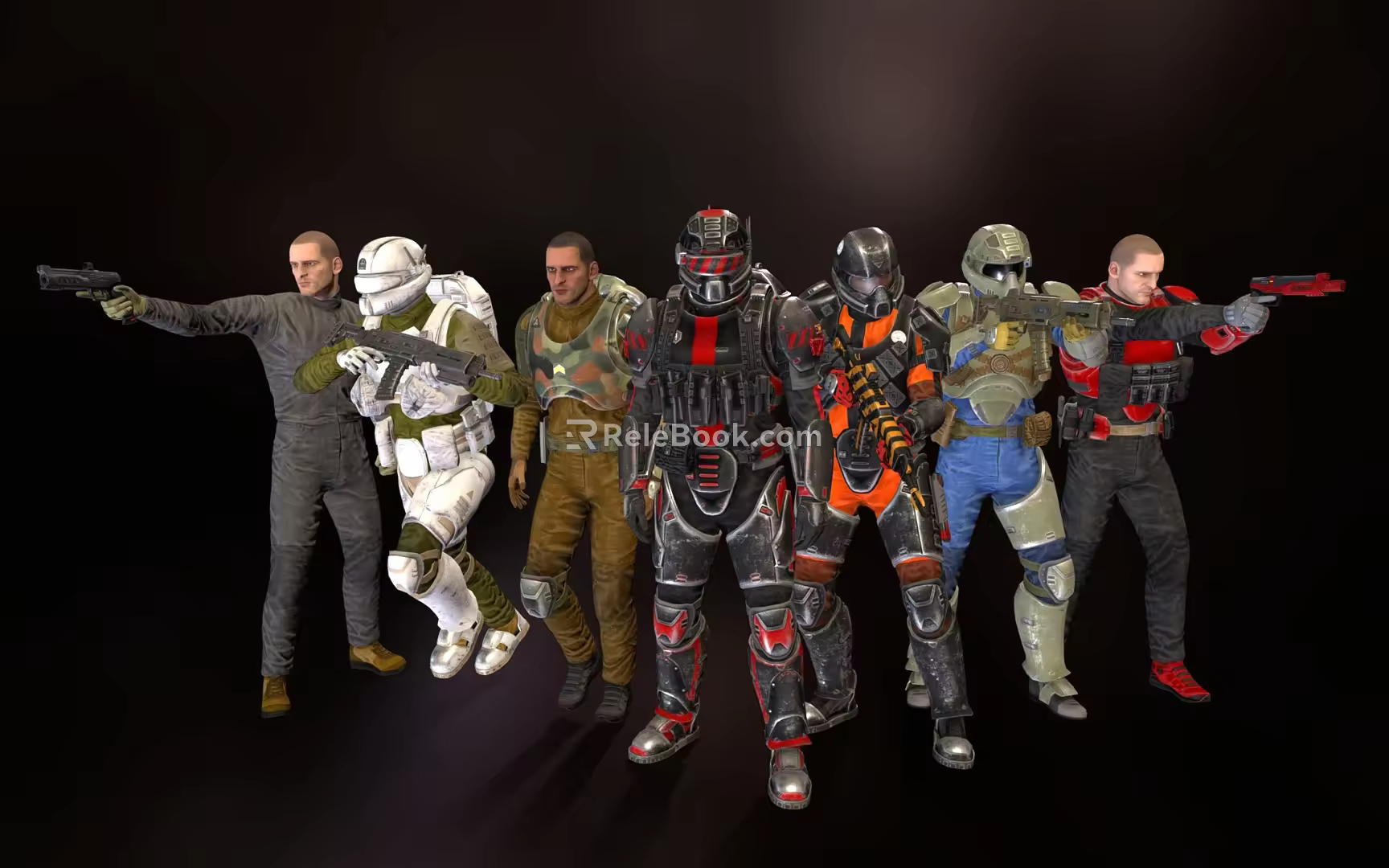 Modern Soldier Warrior Combo Sci-Fi Characters Mecha Warrior Game Characters 3d model