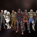 Modern Soldier Warrior Combo Sci-Fi Characters Mecha Warrior Game Characters 3d model