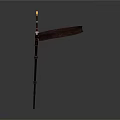 Medieval Weapon Sword With Brown Leather Scabbard And Golden Hilt Top
