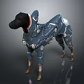 Advanced Futuristic Mechanical Dog With Cybernetic Armor And Metallic Details