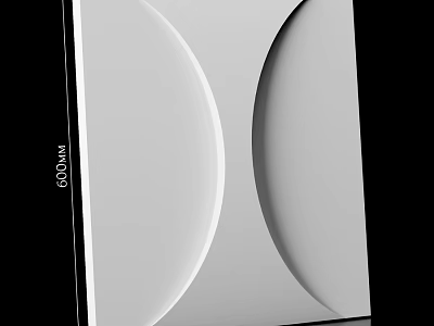 Modern Interior Wall Design With Curved Shapes And Smooth White Surface 3d model