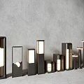 Contemporary Outdoor Lights With Various Shapes And Illuminated Design