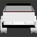 3D Model Car Featuring Polygonal Design Silver Body Green Top And Black Wheels