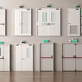 Different Types of Fire Safety Equipment Including Fire Doors and Emergency Exit Signs