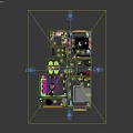 Birds Eye View of Modern House Layout with Living Room Kitchen Bedroom and Bathroom