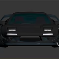 Sleek Dark Gray Sports Car With Aerodynamic Design Rear Wing And Alloy Wheels