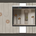 Modern wall panel shape wall panel 3d model
