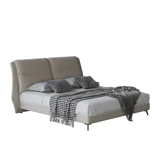 Modern Double Bed 3d model