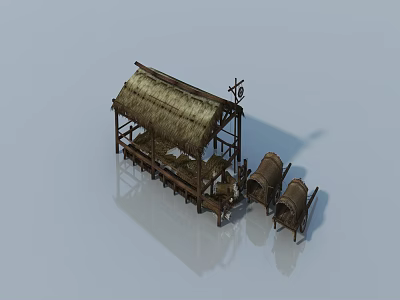 wooden house ancient house old house old house vendor 3d model