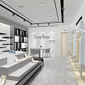 Modern Clothing Store Interior With Display Racks Bags Shelves And Apparel Design