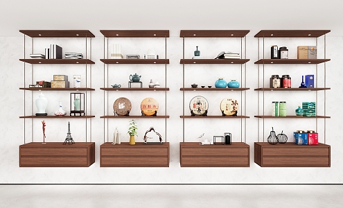 Ornaments Jewelry Bookcase Display Rack Organize Tea Set Wine Book 3d model