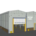 Modern Plant Steel Structure Factory 3d model
