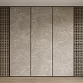 Modern Luxury Bedroom Accent Wall With Cream White Textured Design And Lattice Decor