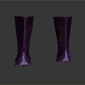Black Leather Boot Shaped Combat Weapon With Metallic Accents And Sharp Edges Design