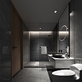 Hotel Toilet Modern Toilet 3d model