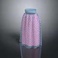 Man In Pink Blue Plaid Long Dress With Lightweight Flowy Fabric