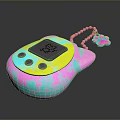 Colorful Kids Learning Computer With Screen Display Buttons And Paw Charm Chain Design