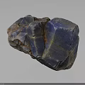 Blue Purple Irregular Stone With Natural Texture And Cracks On Dark Background
