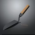 Durable Hardware Tool Trowel With Blue Metal Blade And Wooden Handle