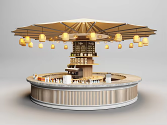 Modern Bar Coffee Round Operating Table 3d model
