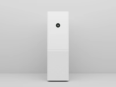 Modern White Vertical Air Purifier with Sleek Design as Household Electrical Appliance 3d model