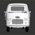Silver Functional Commercial Vehicle With Cargo Bed And Classic Style 3d model