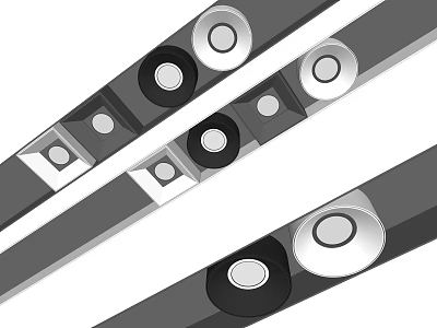 LED Recessed Downlights And Spotlights Modern Energy Saving For Home Interior Lighting 3d model