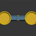 Commercial Weighing Balance Scale With Yellow Trays And Blue Sturdy Base For Business Use