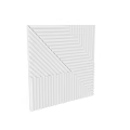 Modern Geometric 3D Wall Design With Textured Stripes And Architectural Panels