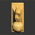 Golden Decorative Household Trophy With Dragon Head Soccer Ball And Base Plate