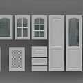 Different Styles Of White Doors And Windows With Glass And Panel Designs