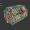 Modular Metal Framework Equipment With Geometric Interconnected Bars And Structural Design