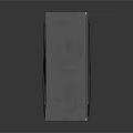 Black Modern Refrigerator and Freezer with Upright Design and Textured Surface