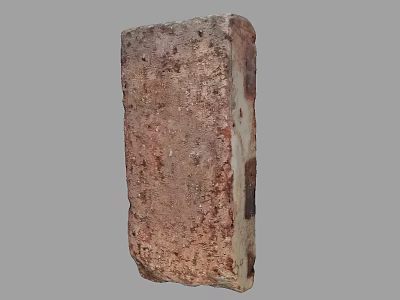 Old Red Brick With Textured Surface And Worn Edges For Construction Use 3d model