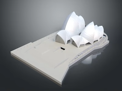 Modern Architectural Masterpiece Featuring White Shell Like Roof Design And Iconic Structure 3d model