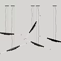 Minimalist Modern Linear Pendant Lights Multiple Suspended Black Fixtures For Contemporary Home Interior Design