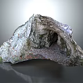 Mossy Rock Cave With Gravel Floor And Natural Inner Entrance