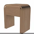 Minimalist Modern Display Shelf With Curved Oak Wood Design And Open Structure