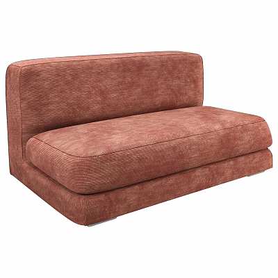 Modern Reddish Brown Fabric Sofa Set With Comfortable Cushion And Backrest 3d model