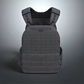 Gray Tactical Vest Featuring Modular Design Multiple Pockets And Adjustable Webbing Straps 3d model