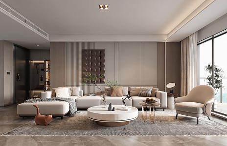 modern living room 3d model