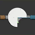 Precision Industrial Device Featuring Transparent Structure And Colored Components In Metal Housing