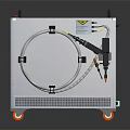 White Portable Industrial Equipment With Flexible Hose Orange Wheels And Handle