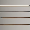 Modern Linear Pendant Lights With Sleek Metal Design And Illuminated Bars For Interior Spaces