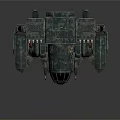 Futuristic Mechanical Robot With Armored Structure Heavy Weapons And Mechanical Legs