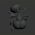 3D Rendered Beetle Insect Model Featuring Detailed Textured Surface Legs And Antennae