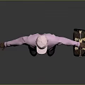 Stylish Man In Pink Cap Cardigan With White Shirt Tie Black Shorts Holding Brown Bag
