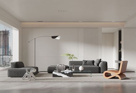 modern living room 3d model