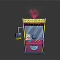 WIN-HITMAN Arcade Machine With Vibrant Colors PULL Lever Coin Slot And Top Sign