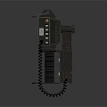 Handheld Scanning Device with Green Radar Display Screen and Coiled Cord Handle